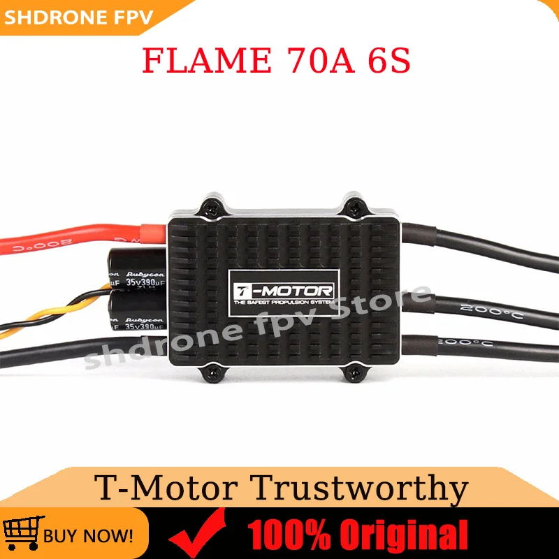 Original T-Motor FLAME 70A 6S ESC High Efficiency Magnetic Field Control ESC 4-6S LiPo for RC Multi-Rotor Drone