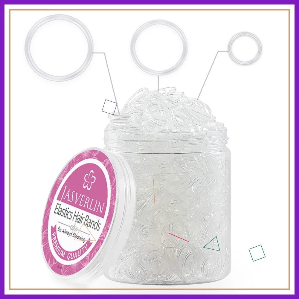 Clear Hair Elastics, 2000 Pcs Variety Pack Small Medium Large Rubber Bands Ponytail Holders Polybands for Toddlers Girls Women
Clear Hair Elastics, 2000 Pcs Variety Pack Small Medium Large Rubber Bands Ponytail Holders Polybands for Toddlers Girls Women