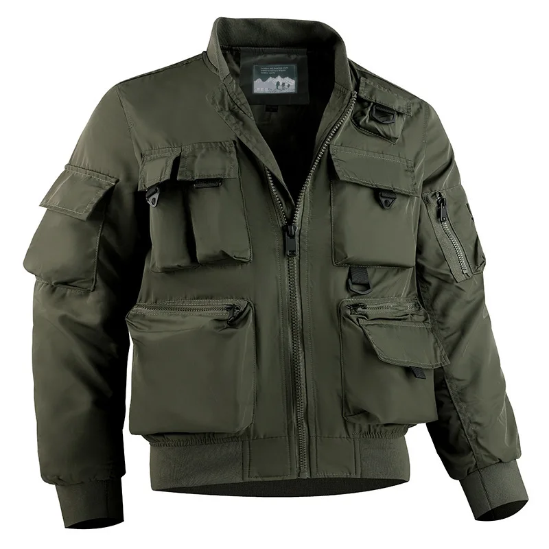 Bomber jacket men's baseball suit function multi-pocket jacket trend three anti - charge jacket tooling
Bomber jacket men's baseball suit function multi-pocket jacket trend three anti - charge jacket tooling