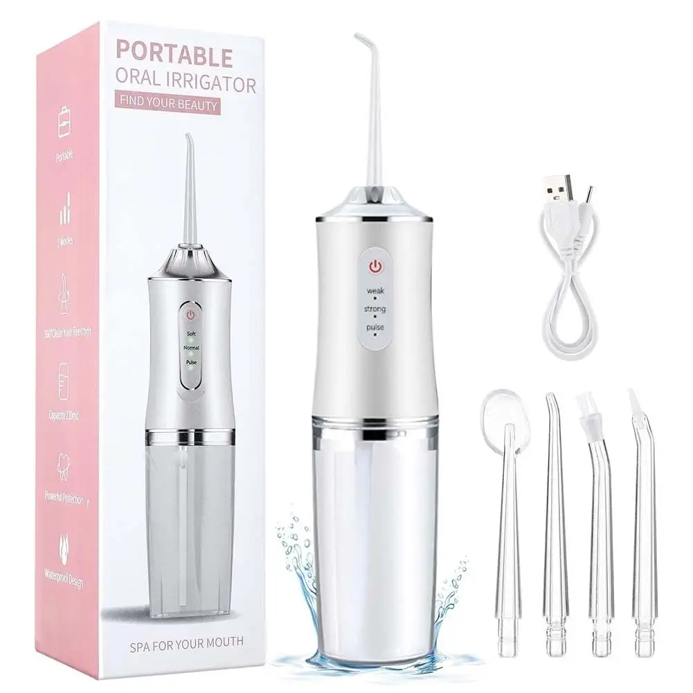 GMOX Cordless Water Flosser Portable Oral Irrigator Dental Water Pick with 3 Modes 4 Tips USB Rechargeable Teeth Cleaner
GMOX Cordless Water Flosser Portable Oral Irrigator Dental Water Pick with 3 Modes 4 Tips USB Rechargeable Teeth Cleaner