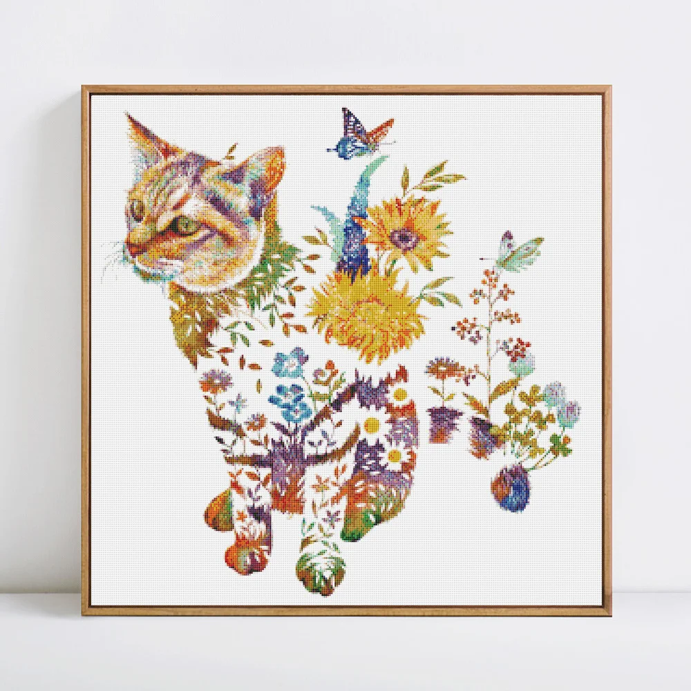 HUACAN Embroidery Kits Flowrer Cat Needlework Cross Stitch Animal Sets DIY Printed Canvas Gift Home Decoration 11CT 40x40cm
HUACAN Embroidery Kits Flowrer Cat Needlework Cross Stitch Animal Sets DIY Printed Canvas Gift Home Decoration 11CT 40x40cm