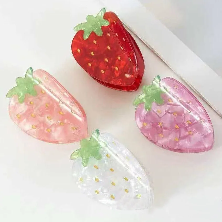 Cute Strawberry Hair Claw Clip Girls Cute Half Up Half Down Ponytail Holder Fruit Style Hair Accessories Female Shark Clamp
Cute Strawberry Hair Claw Clip Girls Cute Half Up Half Down Ponytail Holder Fruit Style Hair Accessories Female Shark Clamp