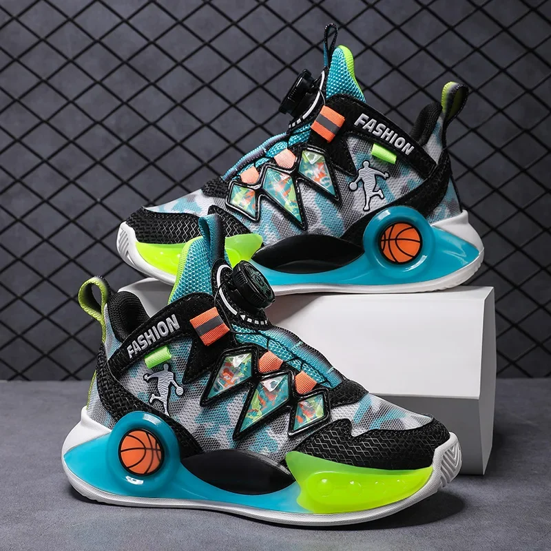 Children's Basketball Shoes High-top Non-slip Field Training Sports Shoes Breathable Outdoor Sports Kids Sneakers
Children's Basketball Shoes High-top Non-slip Field Training Sports Shoes Breathable Outdoor Sports Kids Sneakers