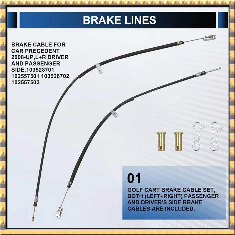 AA79 New Brake Cable For Club Car Precedent 2008-Up,L+R Driver And Passenger Side,103528701 102557501 103528702 102557502
AA79 New Brake Cable For Club Car Precedent 2008-Up,L+R Driver And Passenger Side,103528701 102557501 103528702 102557502