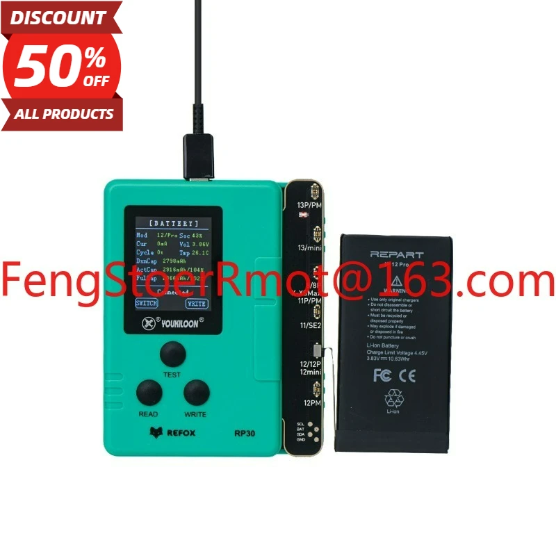 Suitable for REFOX RP30 mobile phone multi-function repair instrument original color battery dot matrix repair
Suitable for REFOX RP30 mobile phone multi-function repair instrument original color battery dot matrix repair