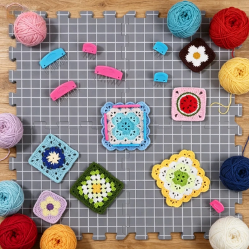 Foam Thick Blocking Boards Kit with Grids Blocking Mat and T-Pins Easy to Install Handmade Knitting And Crochet Accessories
Foam Thick Blocking Boards Kit with Grids Blocking Mat and T-Pins Easy to Install Handmade Knitting And Crochet Accessories