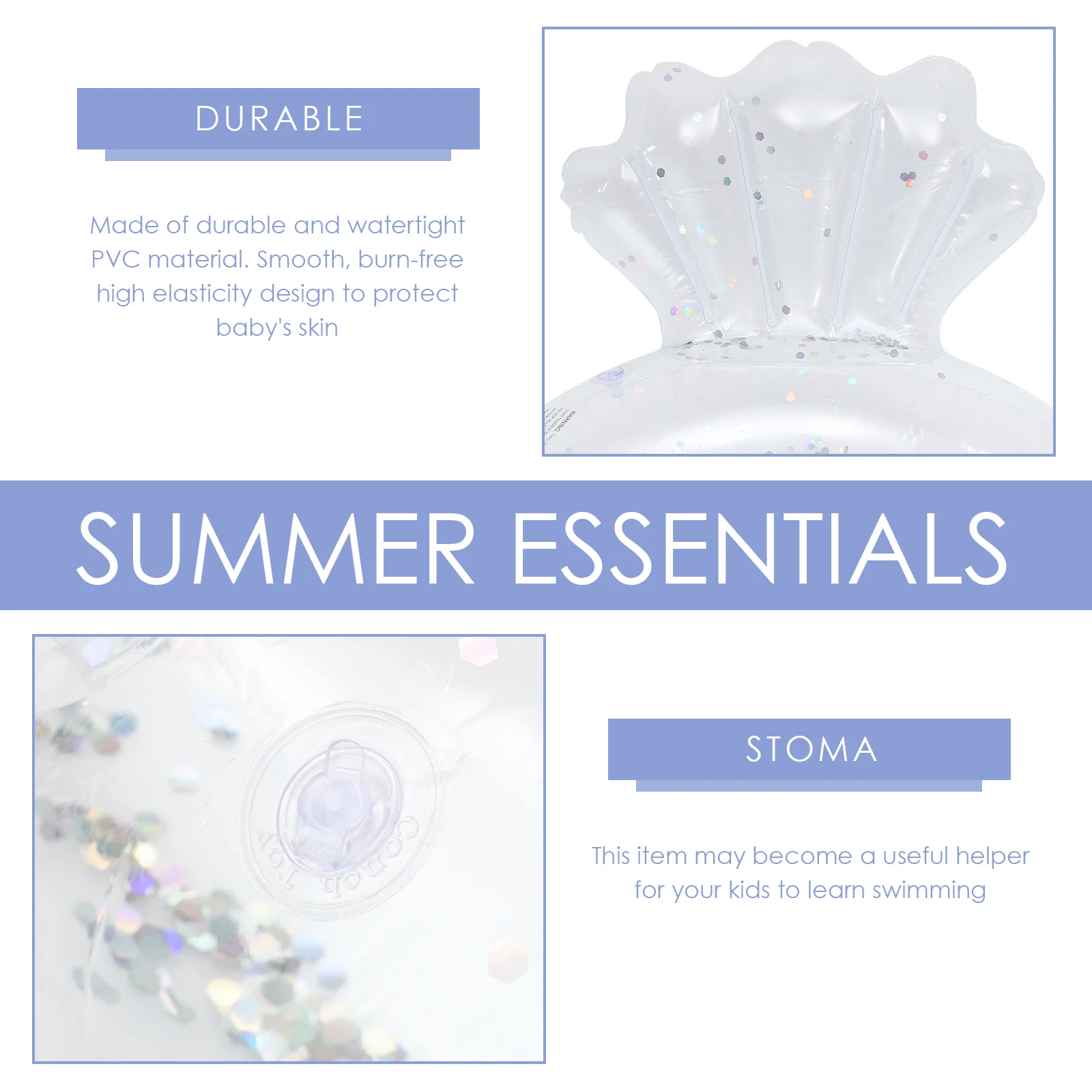 Transparent Pvc Shell Swimming Ring Kids Inflatable Pool Float Waterproof Swim Ring For Beach Summer Pool Children'S
Transparent Pvc Shell Swimming Ring Kids Inflatable Pool Float Waterproof Swim Ring For Beach Summer Pool Children'S