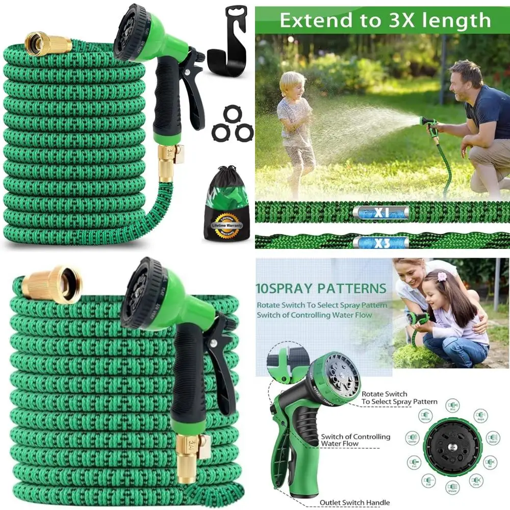 Расширяемый садовый шланг 75 футов — прочность 3750D, 4-слойный латексный сердечник, сверхпрочный с держателем — долговечный, превосходный Qu
Расширяемый садовый шланг 75 футов — прочность 3750D, 4-слойный латексный сердечник, сверхпрочный с держателем — долговечный, превосходный Qu