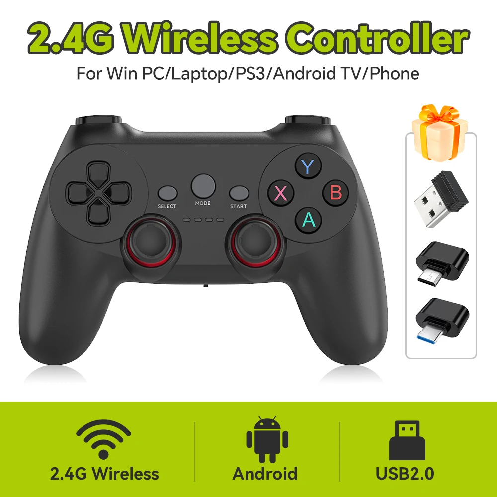 2.4G Wireless Controller for Windows PC/Laptop/PS3/Android TV/Phone/Game Consoles Precise Joystick USB 2.0 Plug and Play No Lag
2.4G Wireless Controller for Windows PC/Laptop/PS3/Android TV/Phone/Game Consoles Precise Joystick USB 2.0 Plug and Play No Lag