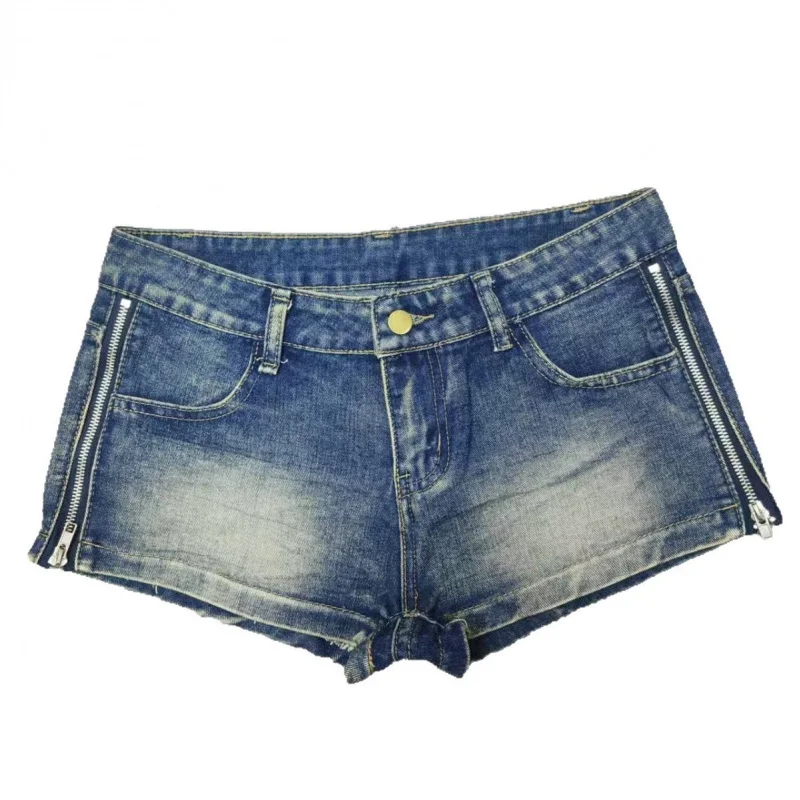 Hot Girl Y2K Sexy Side-Zip Denim Ultra-Short Shorts For Women, Summer Style, Distressed Wash, Low-Rise, Butt-Lifting Hot Pants
Hot Girl Y2K Sexy Side-Zip Denim Ultra-Short Shorts For Women, Summer Style, Distressed Wash, Low-Rise, Butt-Lifting Hot Pants