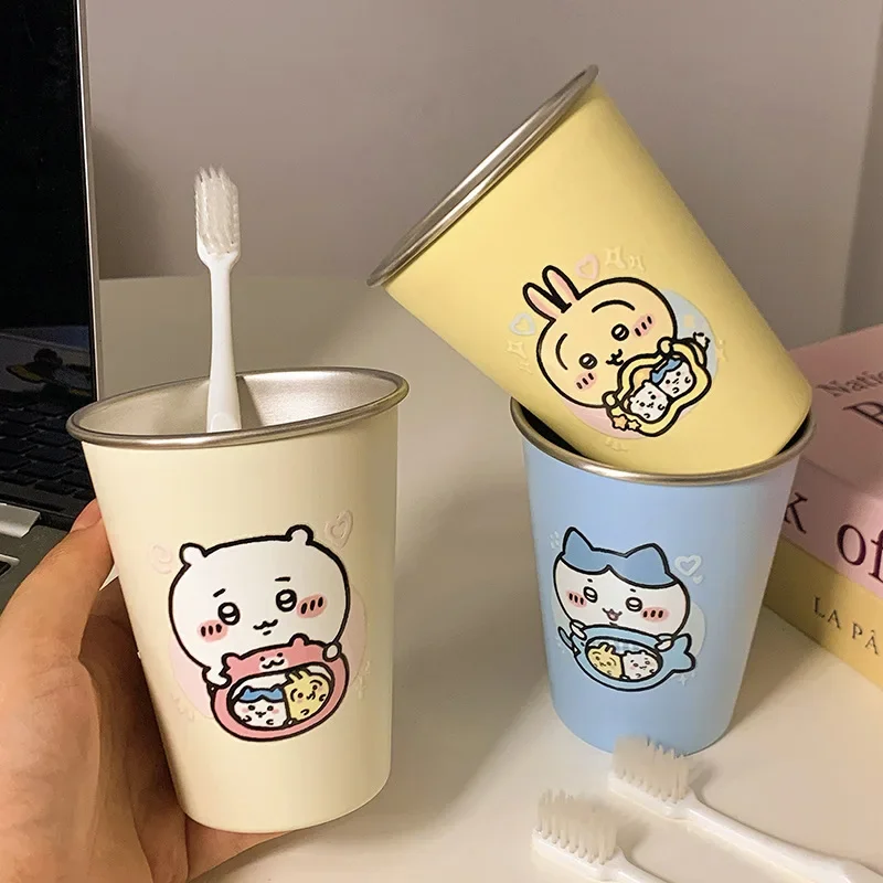 Cartoon Chiikawaed Toothbrush Cup Stainless Steel Mouthwash Cups Fashion Portable Travel Water Cup Bathroom Accessories 350ml
Cartoon Chiikawaed Toothbrush Cup Stainless Steel Mouthwash Cups Fashion Portable Travel Water Cup Bathroom Accessories 350ml