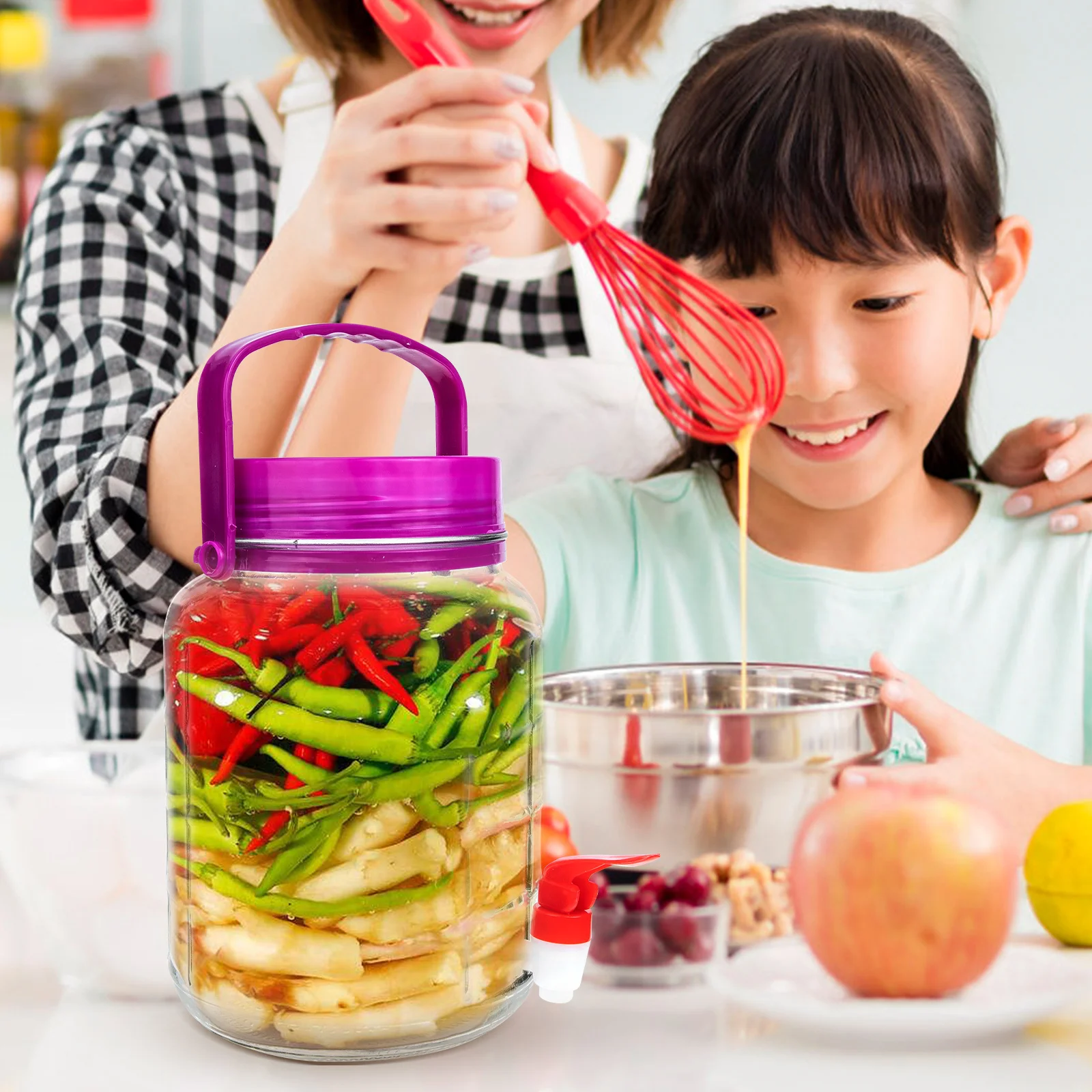 Leakproof Glass Pickle Jar Fermenting Jar Household Kitchen Wine Container Spigot Storage Practical Medicinal Liquor Container 
Leakproof Glass Pickle Jar Fermenting Jar Household Kitchen Wine Container Spigot Storage Practical Medicinal Liquor Container