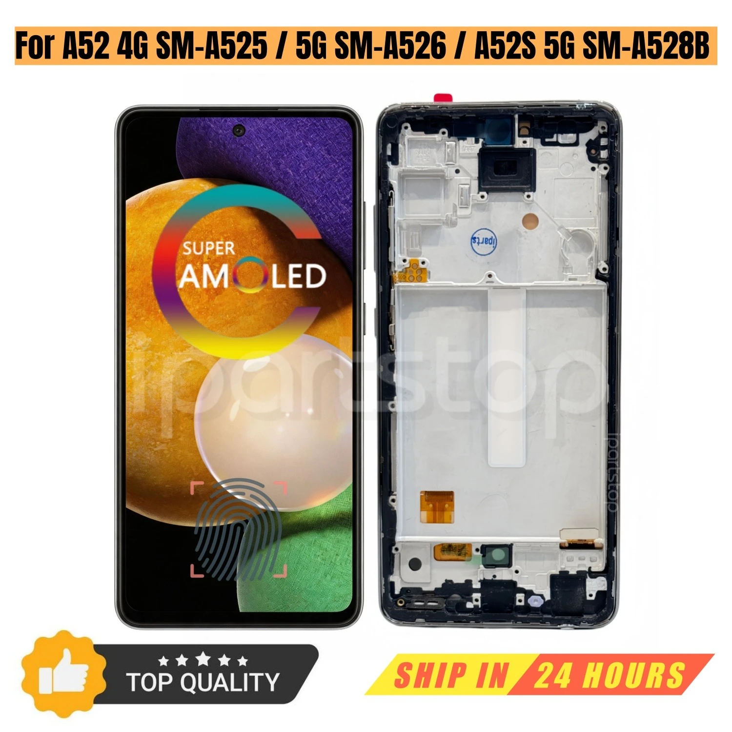 iParts Replacement Display for Samsung Galaxy A52 4G 5G SM-A525 SM-A526 A52s 5G SM-A528B AMOLED Touch Screen with Frame Assembly
iParts Replacement Display for Samsung Galaxy A52 4G 5G SM-A525 SM-A526 A52s 5G SM-A528B AMOLED Touch Screen with Frame Assembly