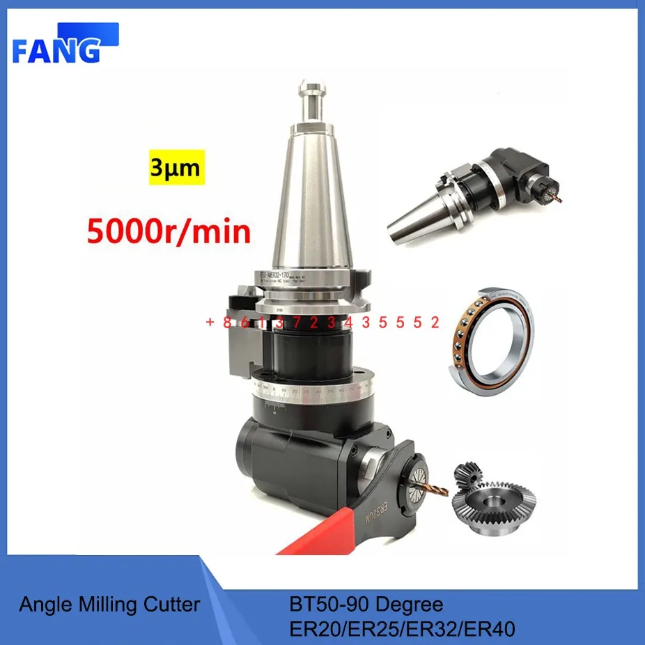 NEW CNC automatic angle head 90 degrees BT50 side milling head Machining center side milling angle head right angle transverse
NEW CNC automatic angle head 90 degrees BT50 side milling head Machining center side milling angle head right angle transverse