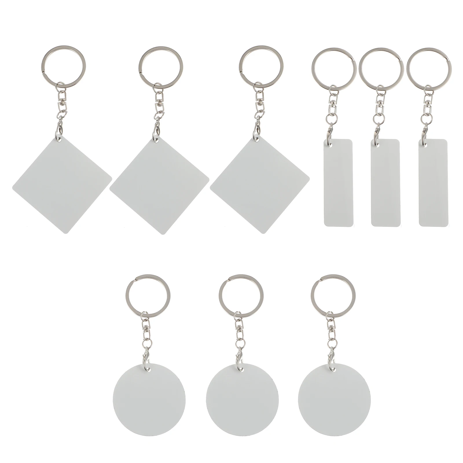 9pcs Metal Keychains Heat Transfer Blanks Sublimation Double Sided Thermal White Lightweight Durable DIY Decor
9pcs Metal Keychains Heat Transfer Blanks Sublimation Double Sided Thermal White Lightweight Durable DIY Decor