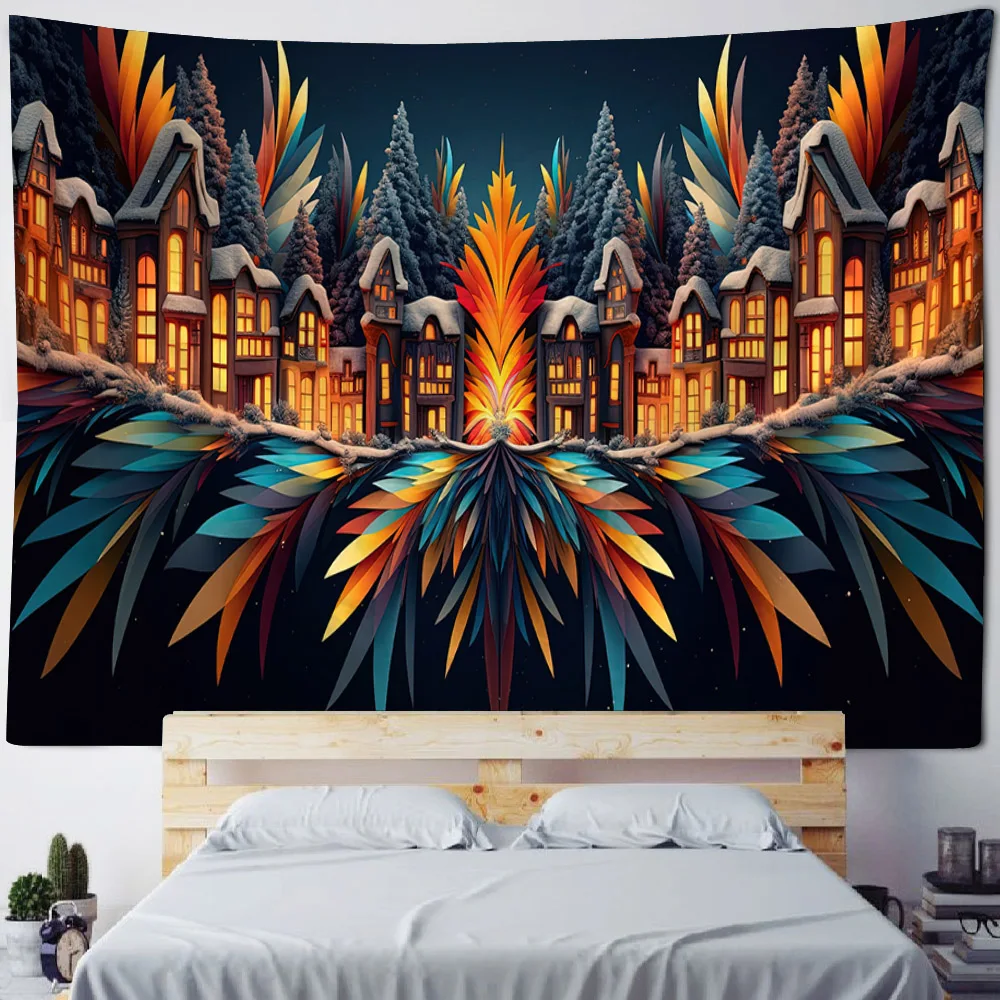 Colorful landscape tapestry wall hanging forest snow night sky dreamy landscape hippie home decoration background cloth poster
Colorful landscape tapestry wall hanging forest snow night sky dreamy landscape hippie home decoration background cloth poster