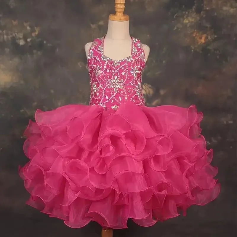 Customized Hot Pink Flower Girl Dresses For Wedding Backless Crystal Beading Layered Puffy Luxury Photo Shoot Birthday Ball Gown
Customized Hot Pink Flower Girl Dresses For Wedding Backless Crystal Beading Layered Puffy Luxury Photo Shoot Birthday Ball Gown