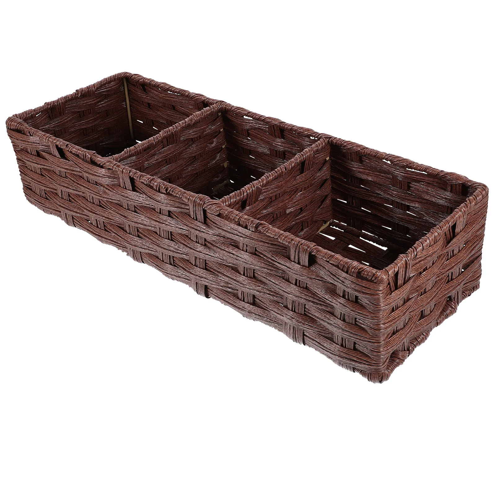 Imitation Rattan Storage Basket Coffee 42x14.5x9.5cm Bathroom Kitchen ganizer Household Supplies Sundries Holder Woven Box
Imitation Rattan Storage Basket Coffee 42x14.5x9.5cm Bathroom Kitchen ganizer Household Supplies Sundries Holder Woven Box