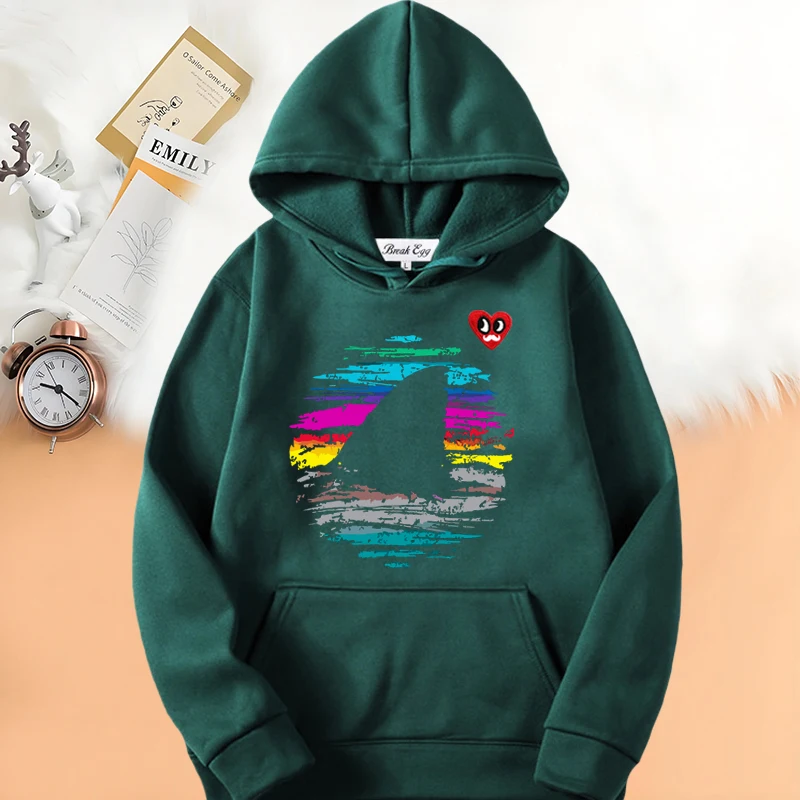 Colored Ocean Shark Fin Hollow Pattern Women Hoodie Polyester Red Eyes Beard Heart Embroidery Pullover Pockets Thin Loose Hoody
Colored Ocean Shark Fin Hollow Pattern Women Hoodie Polyester Red Eyes Beard Heart Embroidery Pullover Pockets Thin Loose Hoody
