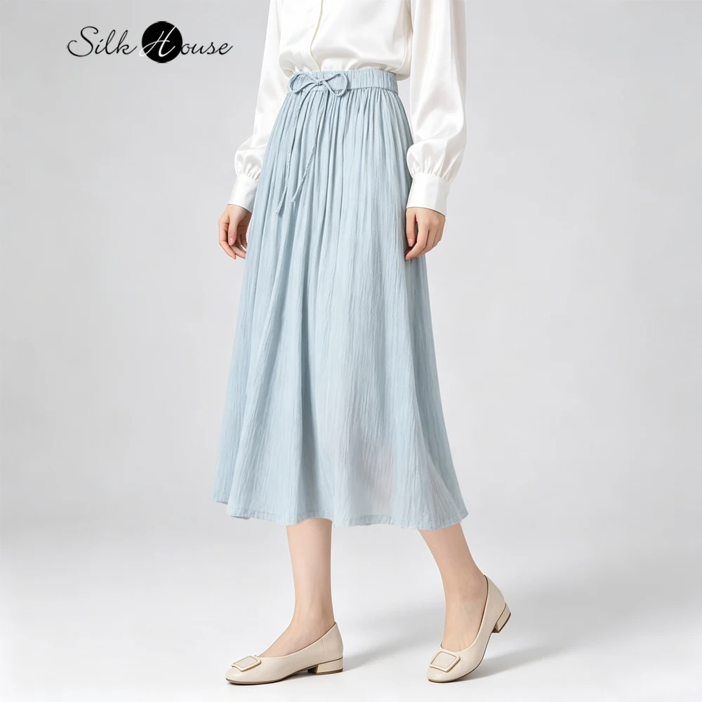 Women's Casual Summer New 2.2-meter Large Swing Artistic Texture 100% Natural Mulberry Silk Elastic Waist Flowing Skirt
Women's Casual Summer New 2.2-meter Large Swing Artistic Texture 100% Natural Mulberry Silk Elastic Waist Flowing Skirt