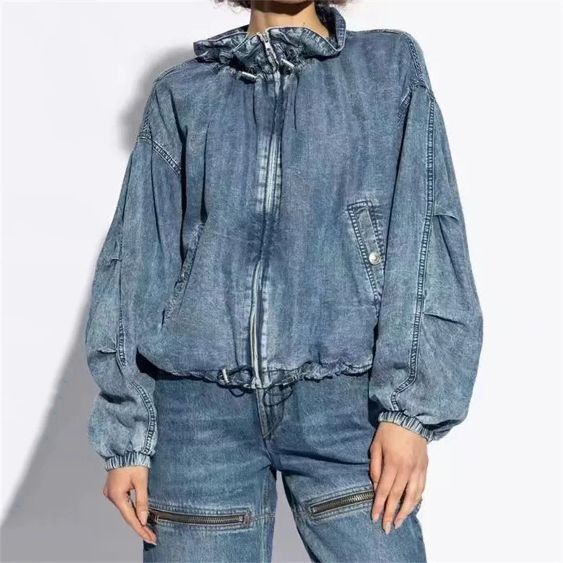 Women's jacket New retro washed cotton blend long sleeved top for autumn 2024 Drawstring slim fit Women's coat y2k Denim jacket
Women's jacket New retro washed cotton blend long sleeved top for autumn 2024 Drawstring slim fit Women's coat y2k Denim jacket