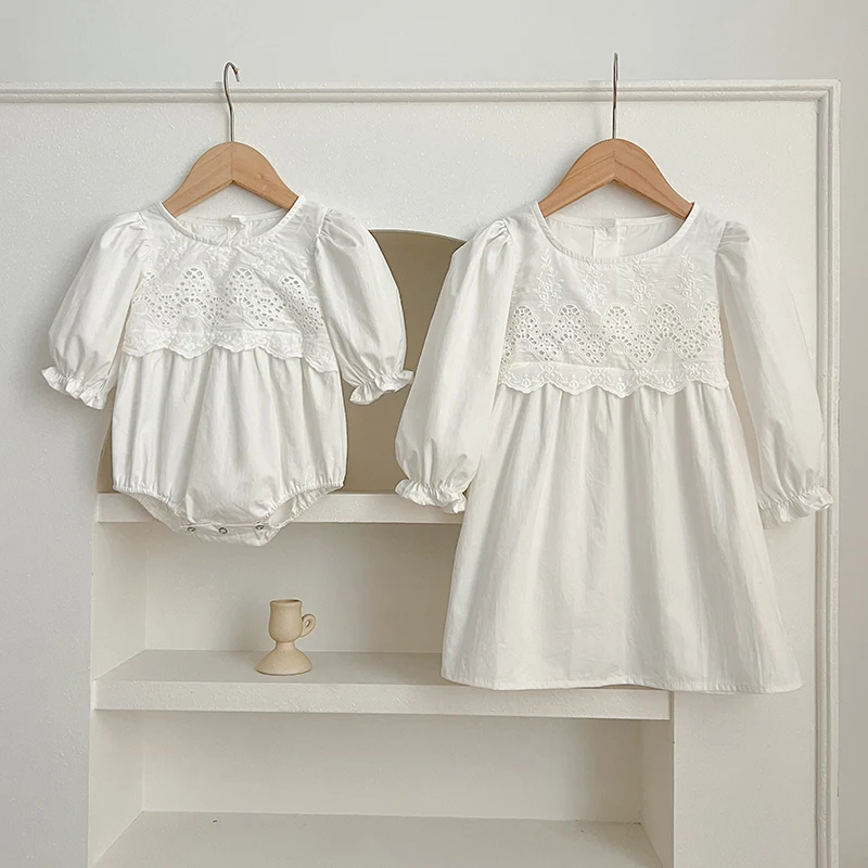 Clothes Spring New Toddler Baby Rompers Princess White Lace Long Sleeves Girls Dress Autumn Sister Clothing
Clothes Spring New Toddler Baby Rompers Princess White Lace Long Sleeves Girls Dress Autumn Sister Clothing