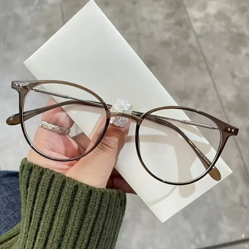 Ultra Light Round Frame Anti Blue Light Glasses, Retro Y2K Decorative Glasses, Fashionable Rice Nail Design, Unisex Glasses
Ultra Light Round Frame Anti Blue Light Glasses, Retro Y2K Decorative Glasses, Fashionable Rice Nail Design, Unisex Glasses
