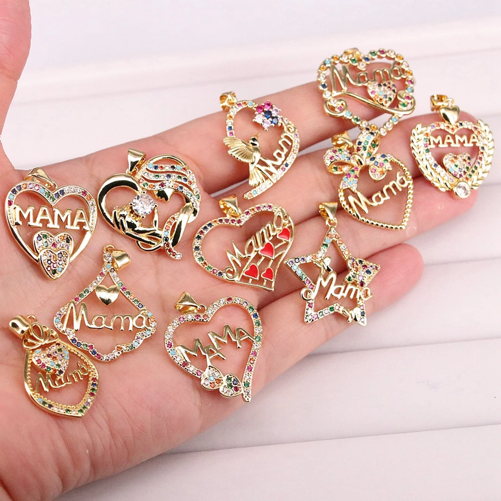 5Pcs/Gold-Plated Colored Zircon Heart Shape MAMA Pendant Necklace Fashion for Women Mom Party Birthday Jewelry Gift
5Pcs/Gold-Plated Colored Zircon Heart Shape MAMA Pendant Necklace Fashion for Women Mom Party Birthday Jewelry Gift