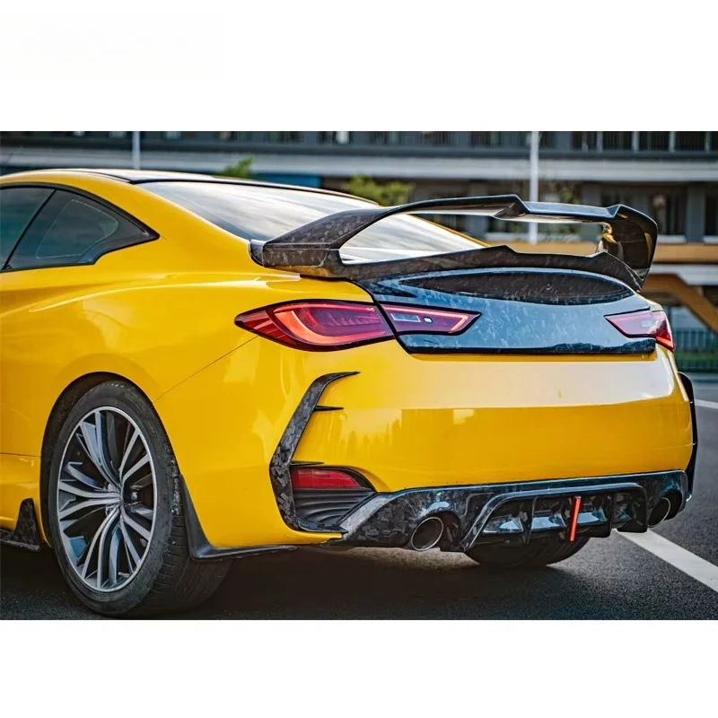 Carbon Fiber Double-layer Rear Spoiler For 2016+ Q60
Carbon Fiber Double-layer Rear Spoiler For 2016+ Q60