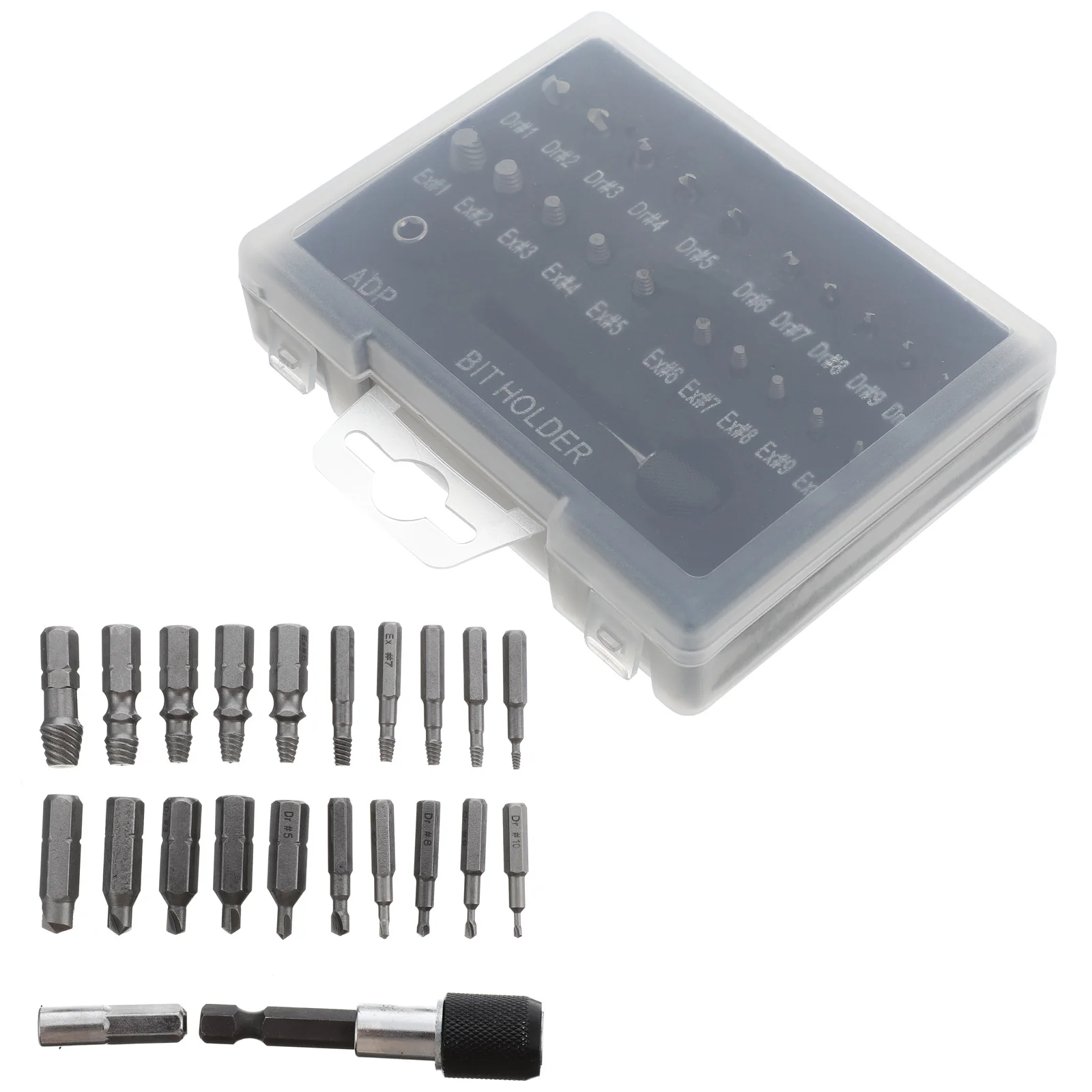 22pcs Screw Extractor Kit Carbon Steel Damaged Screws Remover Portable Storage Box Long Service Operation
22pcs Screw Extractor Kit Carbon Steel Damaged Screws Remover Portable Storage Box Long Service Operation