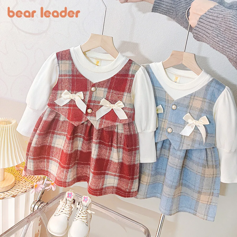 Одежда для малышей Bear Leader, корейское клетчатое платье с принтом для девочек, осеннее платье с длинными рукавами и бантом, искусственные платья принцессы из двух предметов
Одежда для малышей Bear Leader, корейское клетчатое платье с принтом для девочек, осеннее платье с длинными рукавами и бантом, искусственные платья принцессы из двух предметов