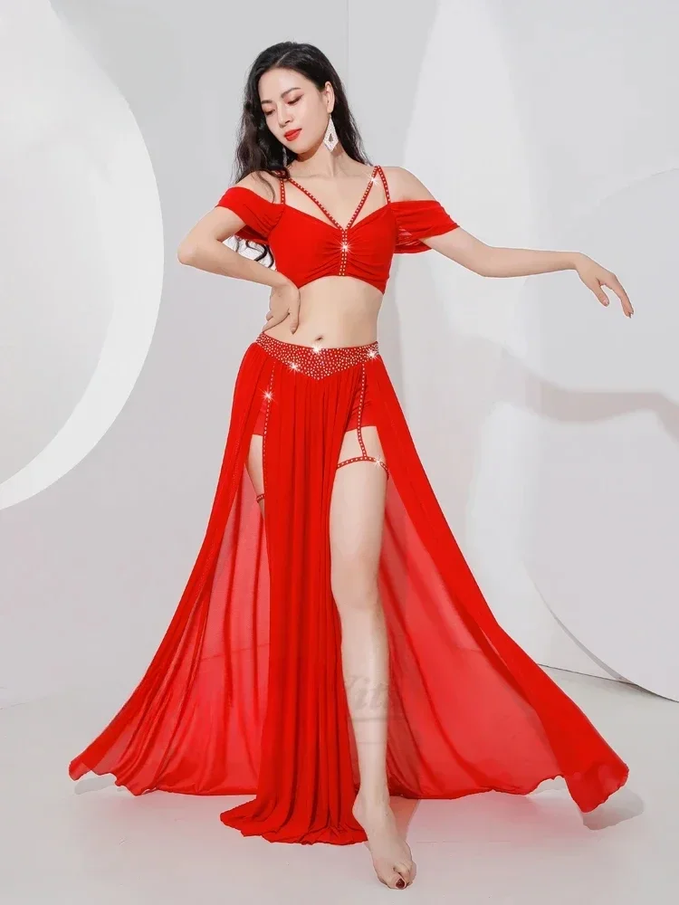 Belly Dance Professional Suit for Women Mesh Short Sleeves Top+sexy Split Long Skirt 2pcs Girl's Oriental Belly Dancing Suit
Belly Dance Professional Suit for Women Mesh Short Sleeves Top+sexy Split Long Skirt 2pcs Girl's Oriental Belly Dancing Suit