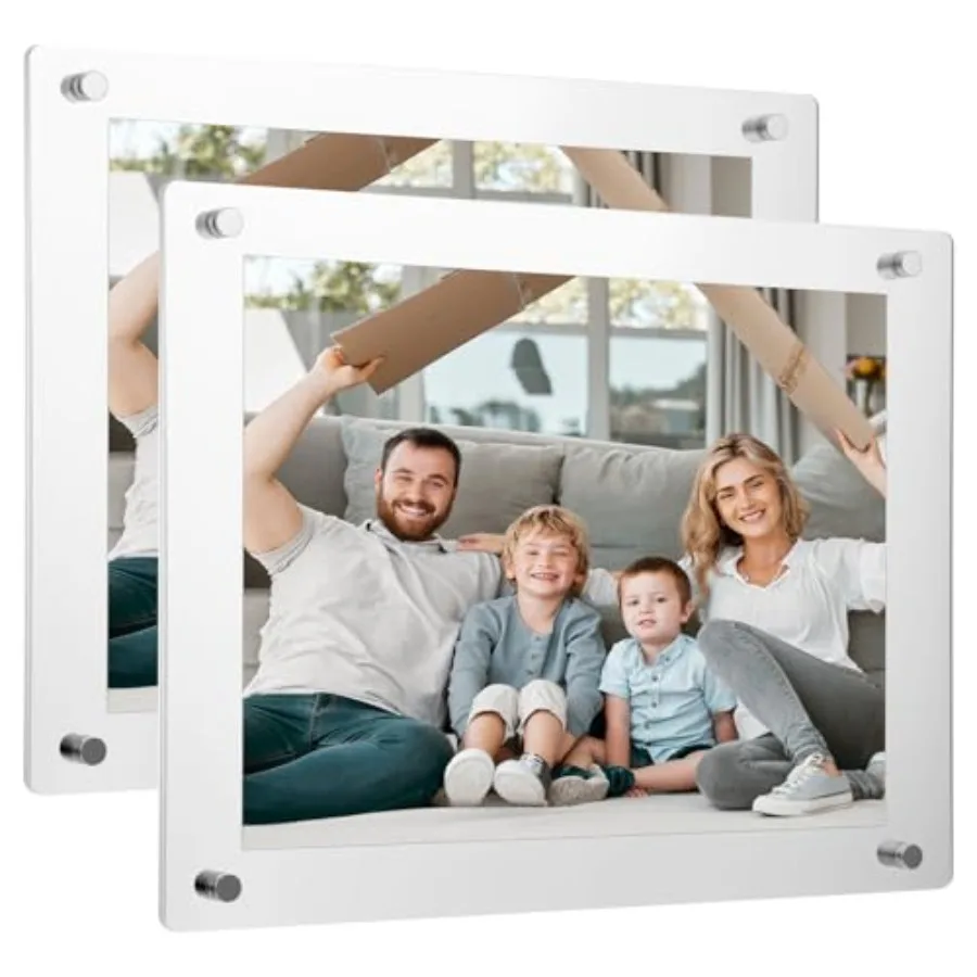 2 Pack 8.5 x 11 Acrylic Picture Frames, Clear Picture Frame for Wall, Modern Frameless Pictures Frames Transparent Square Cubes
2 Pack 8.5 x 11 Acrylic Picture Frames, Clear Picture Frame for Wall, Modern Frameless Pictures Frames Transparent Square Cubes