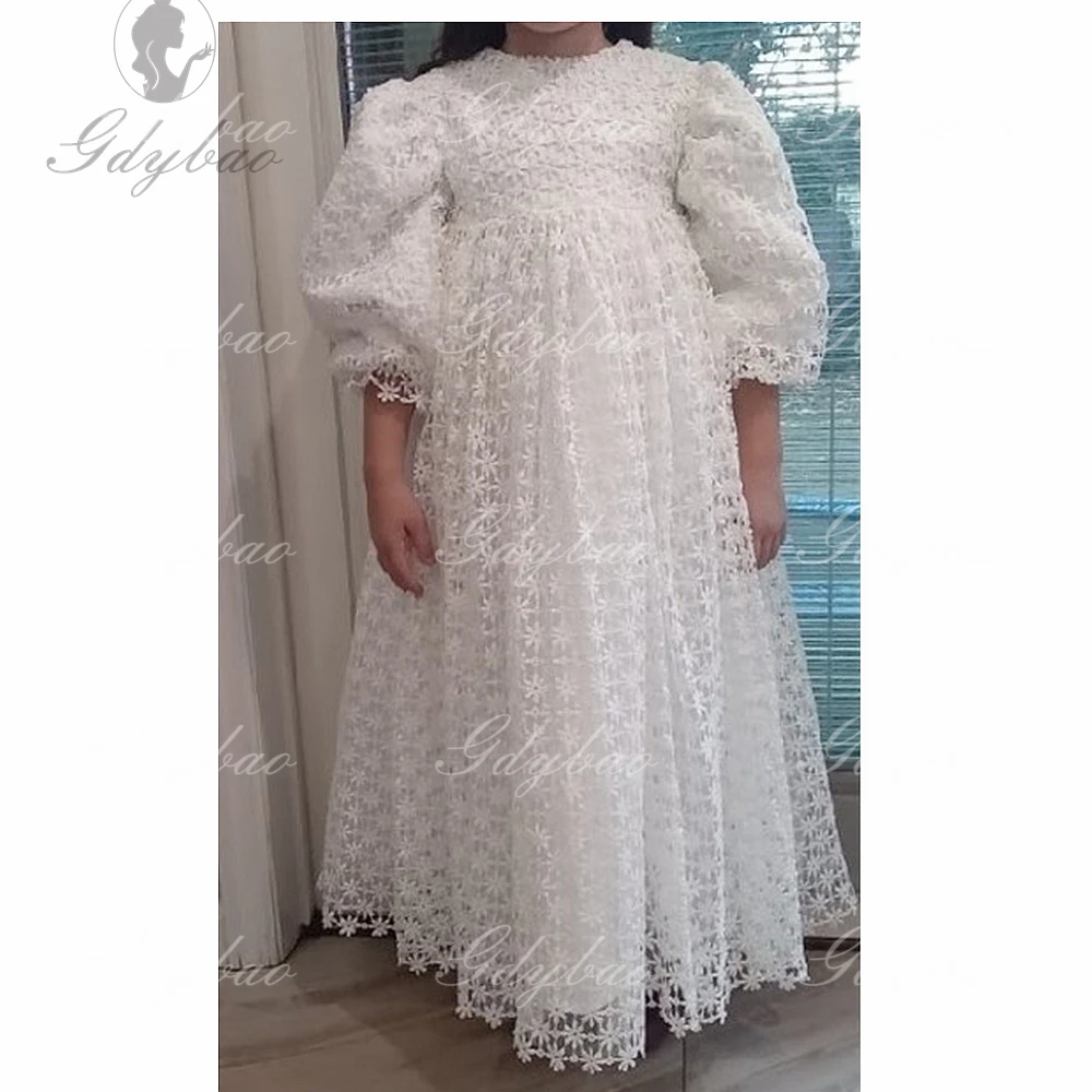 uarter White Lace Flower Girl Dress For Wedding Puffy Balloon Sleeve Pricness Pageant Birthday O-Neck Girl Dresses
uarter White Lace Flower Girl Dress For Wedding Puffy Balloon Sleeve Pricness Pageant Birthday O-Neck Girl Dresses