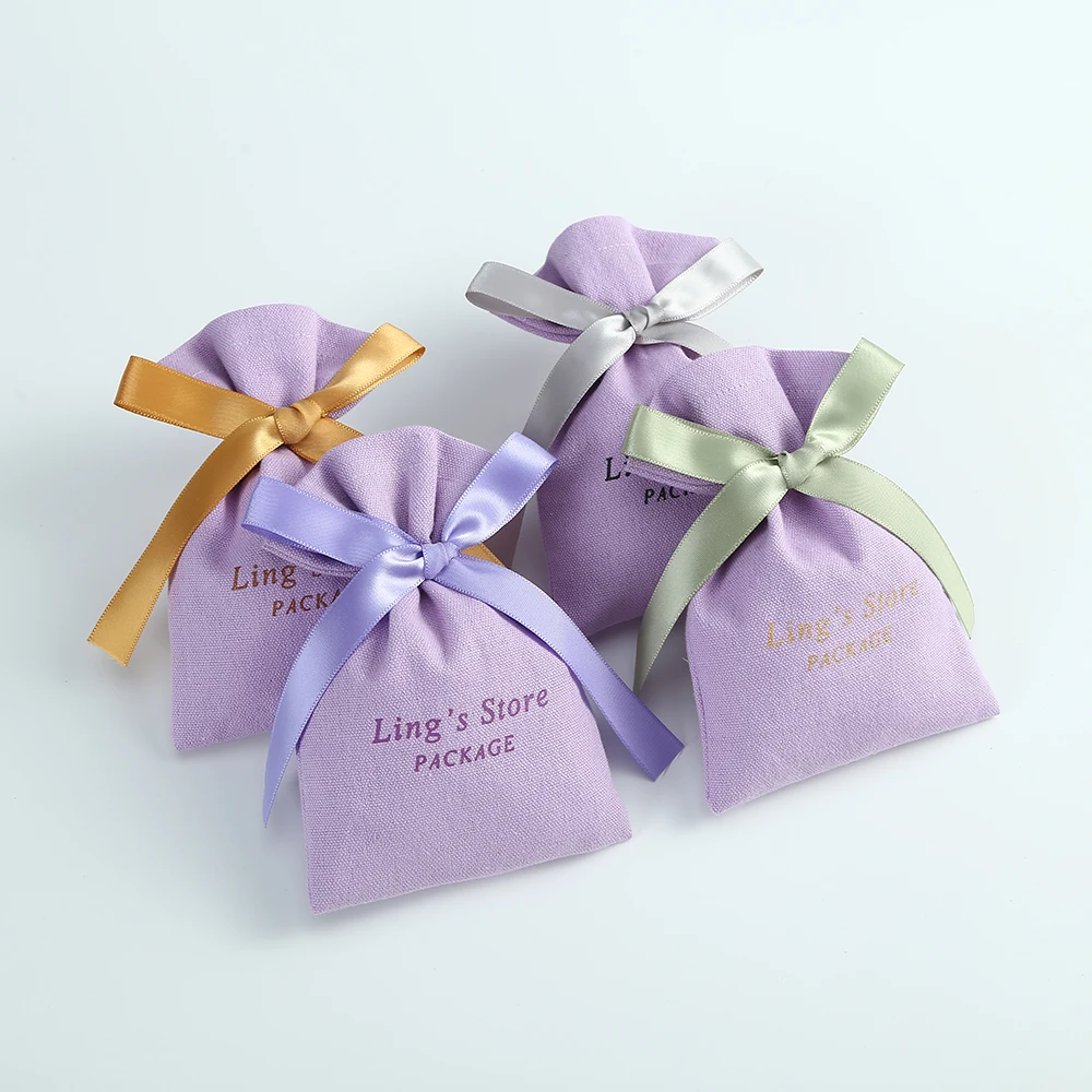 100pcs Custom Purple Muslin Cotton Jewelry Ribbon Bag 4x6inch 3x4inch Gift Pouches For Earrings Rings Bracelet Pendant Packaging
100pcs Custom Purple Muslin Cotton Jewelry Ribbon Bag 4x6inch 3x4inch Gift Pouches For Earrings Rings Bracelet Pendant Packaging