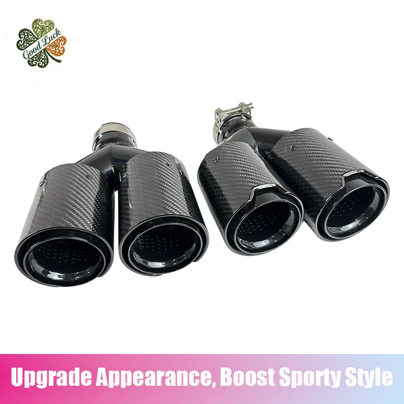 1pc for BMW Compatible M Logo Carbon Fiber Tail Pipe Y-Shaped Dual Exhaust Black Inner Tube Automotive Performance Enhancement
1pc for BMW Compatible M Logo Carbon Fiber Tail Pipe Y-Shaped Dual Exhaust Black Inner Tube Automotive Performance Enhancement
