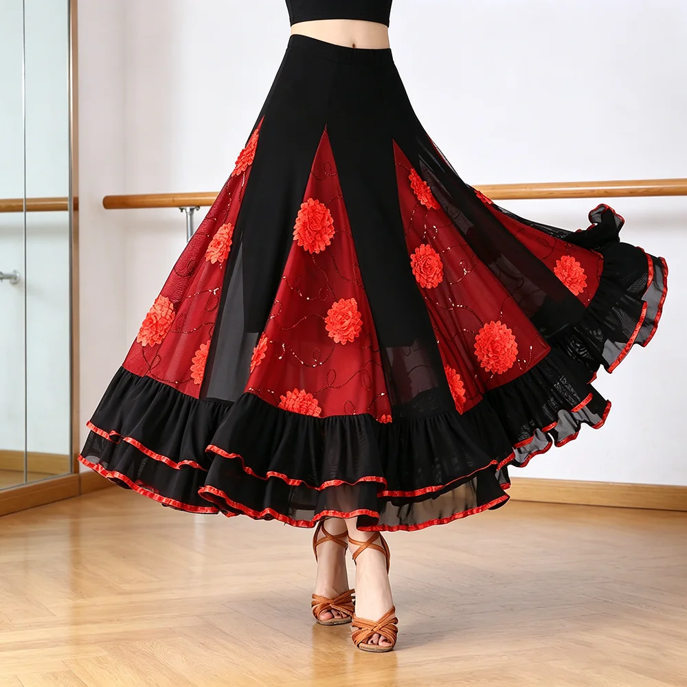 Elegant Ballroom Latin Dance Skirt Women Long Swing Rave Party Performance Costume
Elegant Ballroom Latin Dance Skirt Women Long Swing Rave Party Performance Costume
