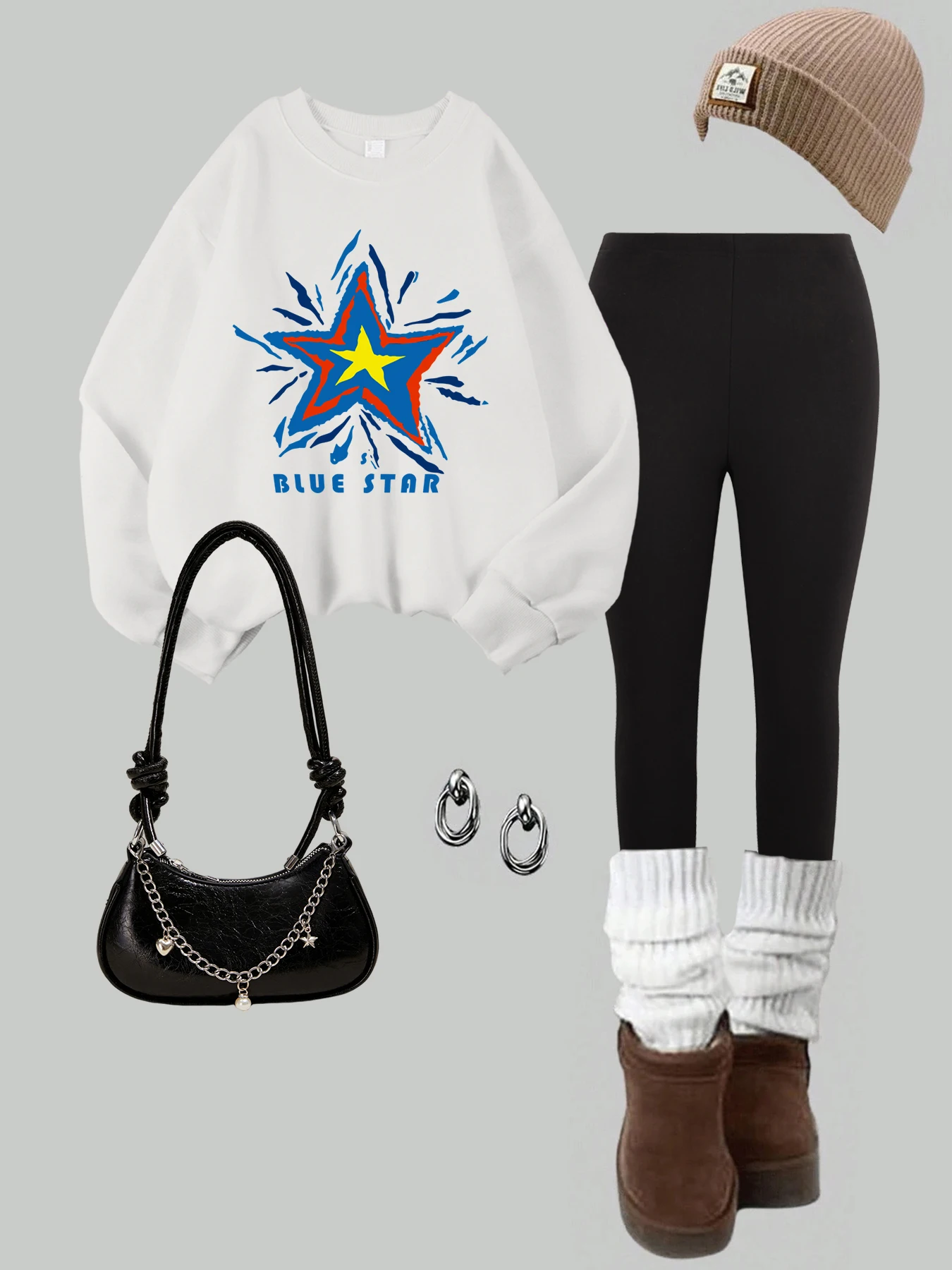 Женская осенне-зимняя толстовка и леггинсы, комплект из двух предметов, индивидуальная одежда с принтом синей звезды, повседневные флисовые мягкие штаны для йоги
Женская осенне-зимняя толстовка и леггинсы, комплект из двух предметов, индивидуальная одежда с принтом синей звезды, повседневные флисовые мягкие штаны для йоги