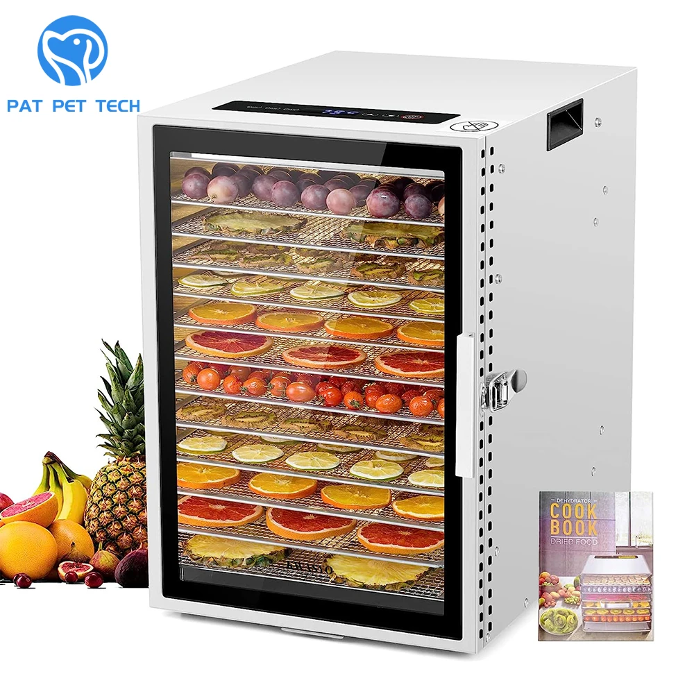 PAT PET Healthy Pet Snacks Dehydrator Heavy-Duty Stainless Steel 12 Tray Food Dehydrator For Snacks, Jerky, And Vegetables
PAT PET Healthy Pet Snacks Dehydrator Heavy-Duty Stainless Steel 12 Tray Food Dehydrator For Snacks, Jerky, And Vegetables