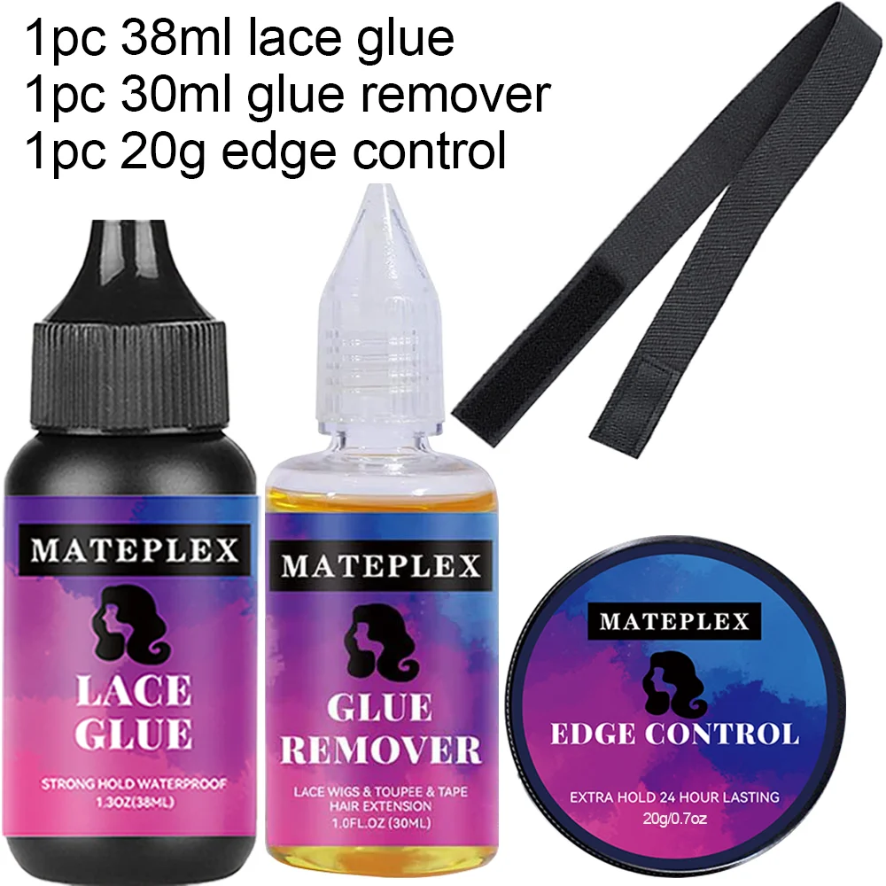 4PCS/Lot Wig Glue for Lace Waterproof Lace Glue Adhesive Strong Hold Hair Edge Control Melt Band Hair Brush Wig Installation Kit
4PCS/Lot Wig Glue for Lace Waterproof Lace Glue Adhesive Strong Hold Hair Edge Control Melt Band Hair Brush Wig Installation Kit