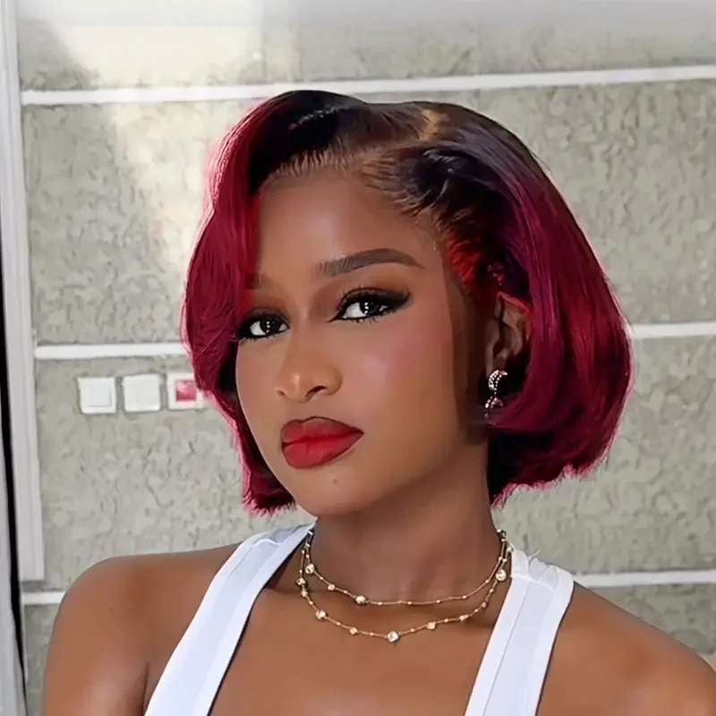 Transparent Straight Lace Front Wigs Pre Plucked 5X5 Short Bob Human Hair Wigs For Woman Natural Lace Closure Bob Wig 300% densi
Transparent Straight Lace Front Wigs Pre Plucked 5X5 Short Bob Human Hair Wigs For Woman Natural Lace Closure Bob Wig 300% densi