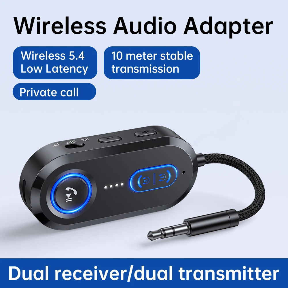New Wireless Audio Adapter, receive/transmit in one, Smart Wireless 5.4, flexible plug-in cable, long battery life, for home/tra
New Wireless Audio Adapter, receive/transmit in one, Smart Wireless 5.4, flexible plug-in cable, long battery life, for home/tra