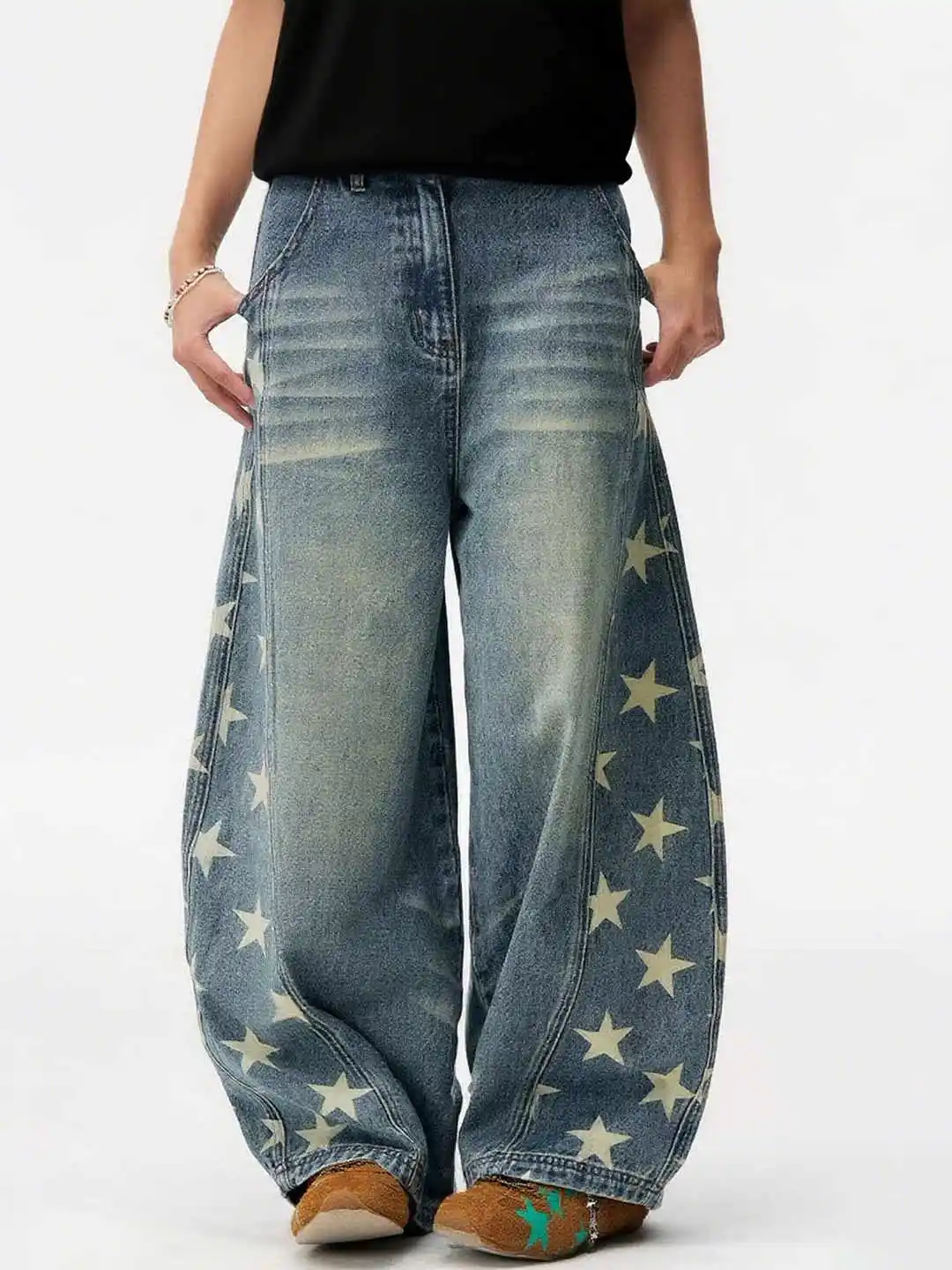 Женские синие джинсы со звездами Y2k, мешковатые джинсовые брюки в японском стиле 2000-х годов, винтажные джинсы-бойфренды в стиле Харадзюку, осень 2025 г.
Женские синие джинсы со звездами Y2k, мешковатые джинсовые брюки в японском стиле 2000-х годов, винтажные джинсы-бойфренды в стиле Харадзюку, осень 2025 г.