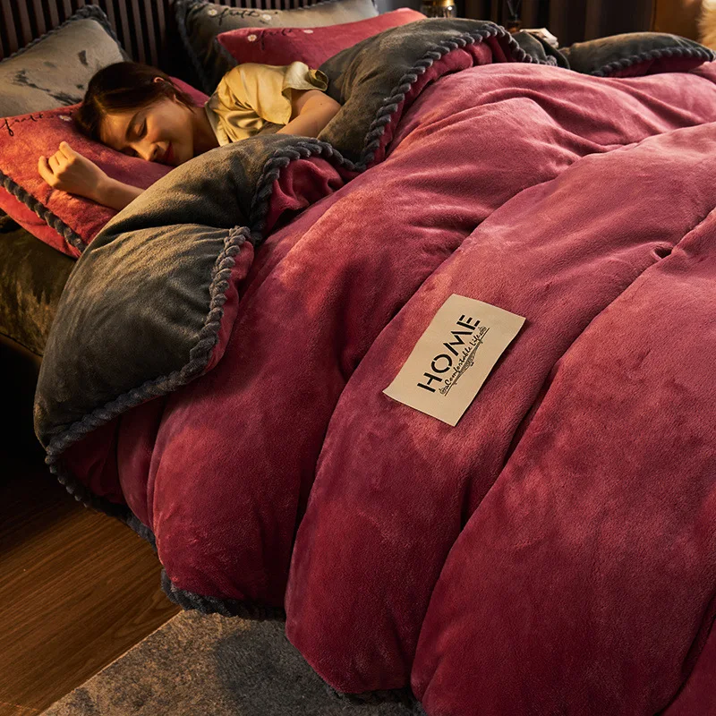 Thicken Flannel Winter Duvet Cover Home Textile Adult Kids Quilt Cover Single Twin Double Queen King Bedding Comforter Cover
Thicken Flannel Winter Duvet Cover Home Textile Adult Kids Quilt Cover Single Twin Double Queen King Bedding Comforter Cover
