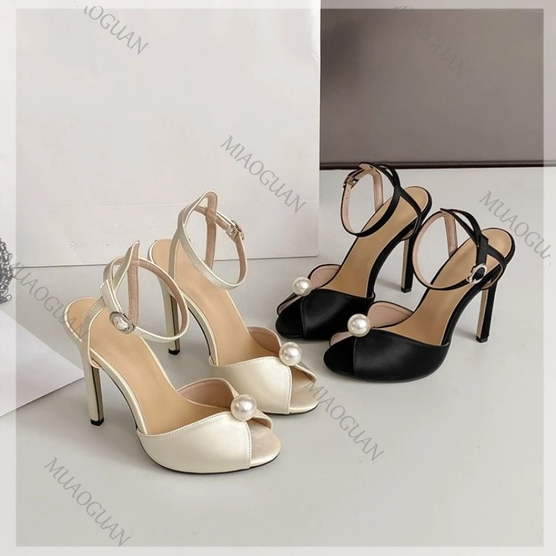Fashion String Bead Open Toe Sandals 11CM Thin Heels Bride Wedding Party Women High Heels Pearl Shoes Ankle Strap Stiletto Pumps
Fashion String Bead Open Toe Sandals 11CM Thin Heels Bride Wedding Party Women High Heels Pearl Shoes Ankle Strap Stiletto Pumps