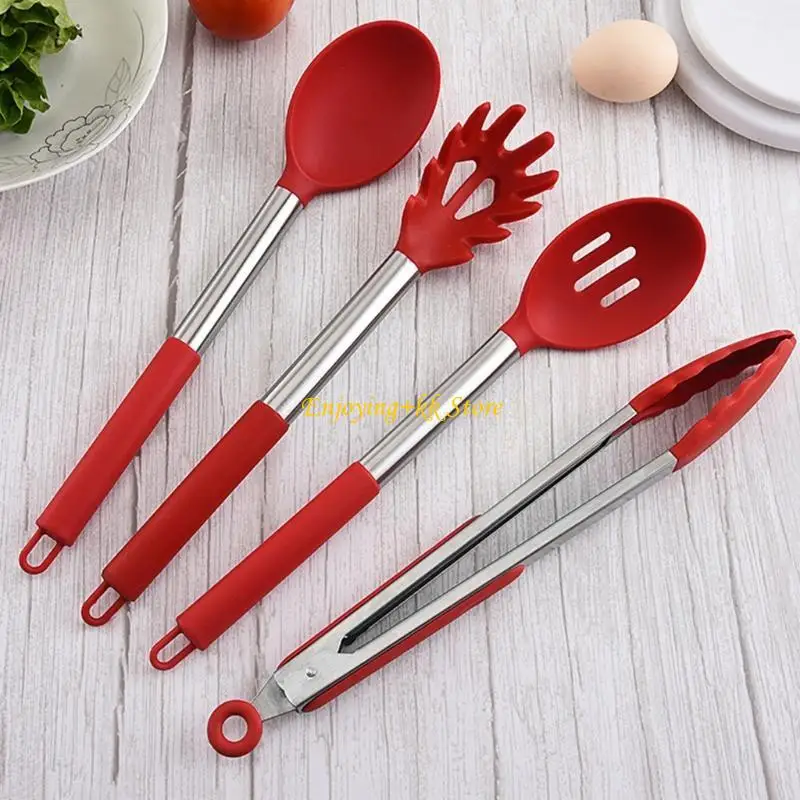 Q1JB Kitchenware Set Set Hearnabless Steel Renter Kitchen Tool Silicone Prosing Setepling
Q1JB Kitchenware Set Set Hearnabless Steel Renter Kitchen Tool Silicone Prosing Setepling