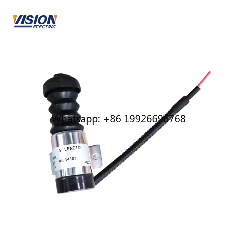 0423-4303 24V Fuel Cutoff Solenoid Valve 0423 4303 Shut Off Stop Solenoid for Diesel Engine
0423-4303 24V Fuel Cutoff Solenoid Valve 0423 4303 Shut Off Stop Solenoid for Diesel Engine