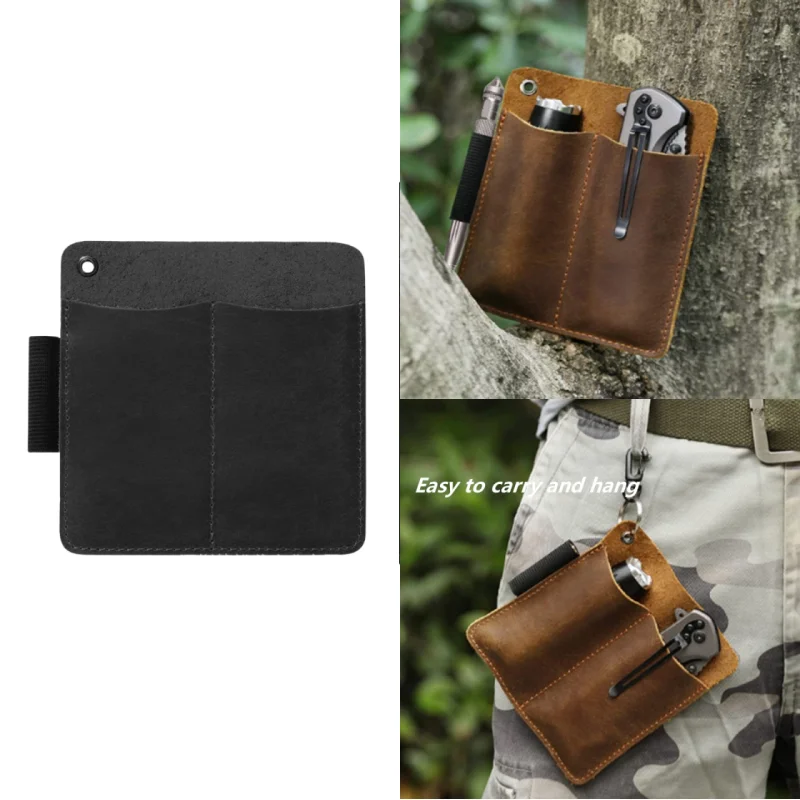Outdoor EDC tool leather cover, outdoor small tool storage waist bag, portable tool flashlight cover, knife cover
Outdoor EDC tool leather cover, outdoor small tool storage waist bag, portable tool flashlight cover, knife cover