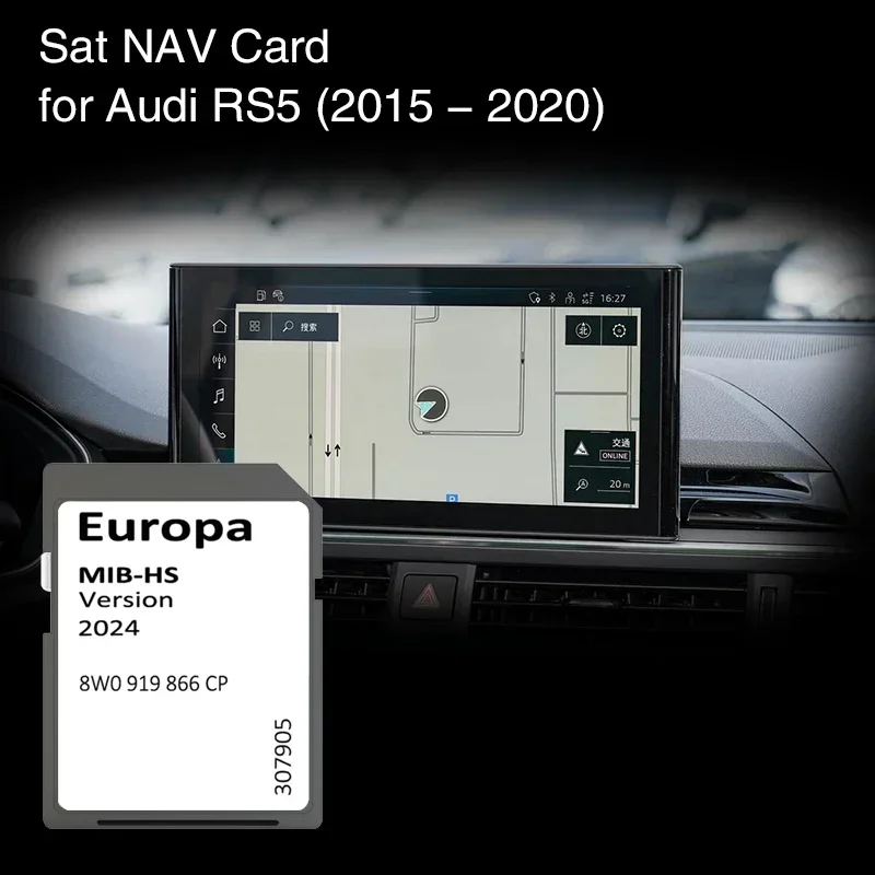 2024 Update Europe UK Maps 8W0919866CP for Audi RS5 2015-2020 Vehicle SD GPS Card 16GB MHS2 MIB-HS Navigation
2024 Update Europe UK Maps 8W0919866CP for Audi RS5 2015-2020 Vehicle SD GPS Card 16GB MHS2 MIB-HS Navigation