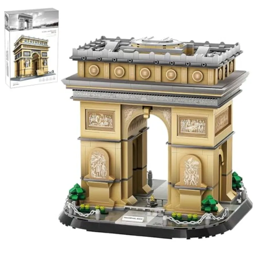 Arc De Triomphe Paris architecture building block set: 1399 pcs, ABS plastic, gray, historical landmark model kit for adults te
Arc De Triomphe Paris architecture building block set: 1399 pcs, ABS plastic, gray, historical landmark model kit for adults te
